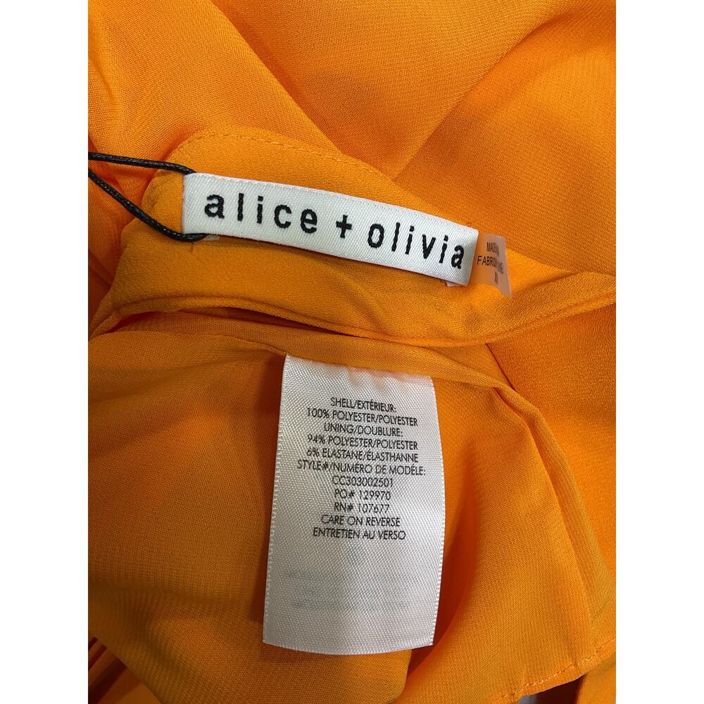 Olivia Pleated Orange Aviana Minidress Size XS - Picture 4 of 4